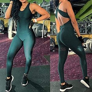Butt Lifting Yoga Jumpsuit Backless - Size M
